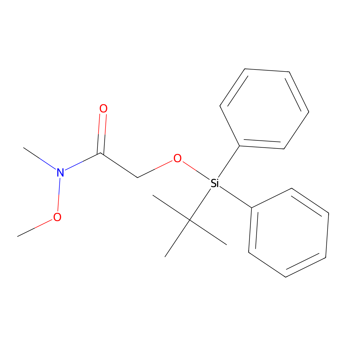 2-((tert-Butyldiphenylsilyl)oxy)-N-methoxy-N-methylacetamide molecular structure, CAS 154698-93-8