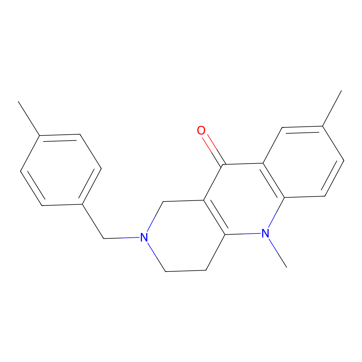5,8-Dimethyl-2-(4-methyl-benzyl)-1,3,4,5-tetrahydro-2H-benzo[b][1,6]naphthyridin-10-one molecular structure, CAS 1546989-13-2