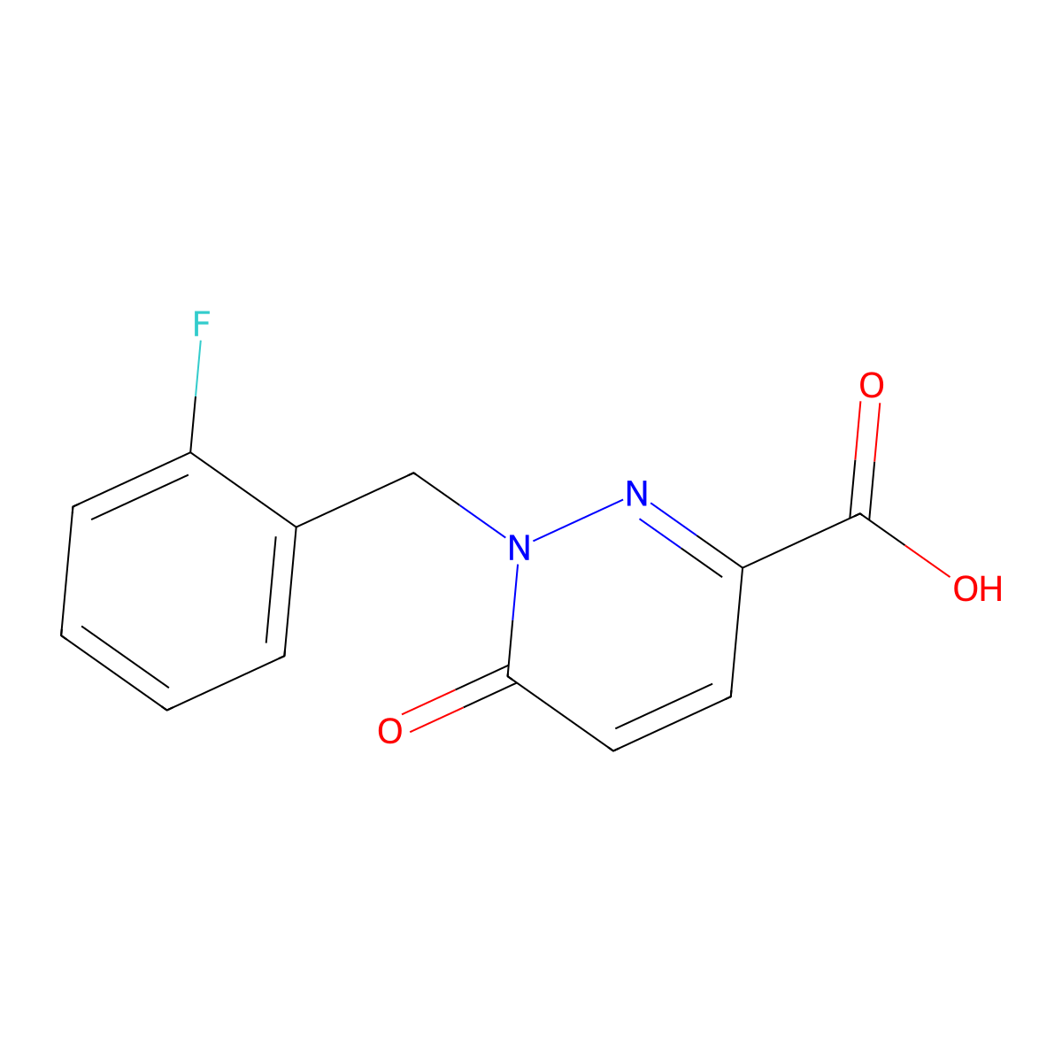 1-(2-Fluoro-benzyl)-6-oxo-1,6-dihydro-pyridazine-3-carboxylic acid molecular structure, CAS 1546990-32-2