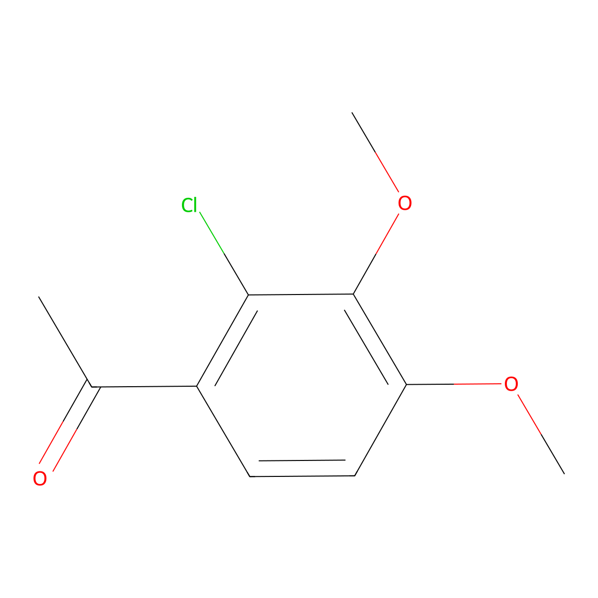 1-(2-Chloro-3,4-dimethoxyphenyl)ethan-1-one molecular structure, CAS 1546993-86-5