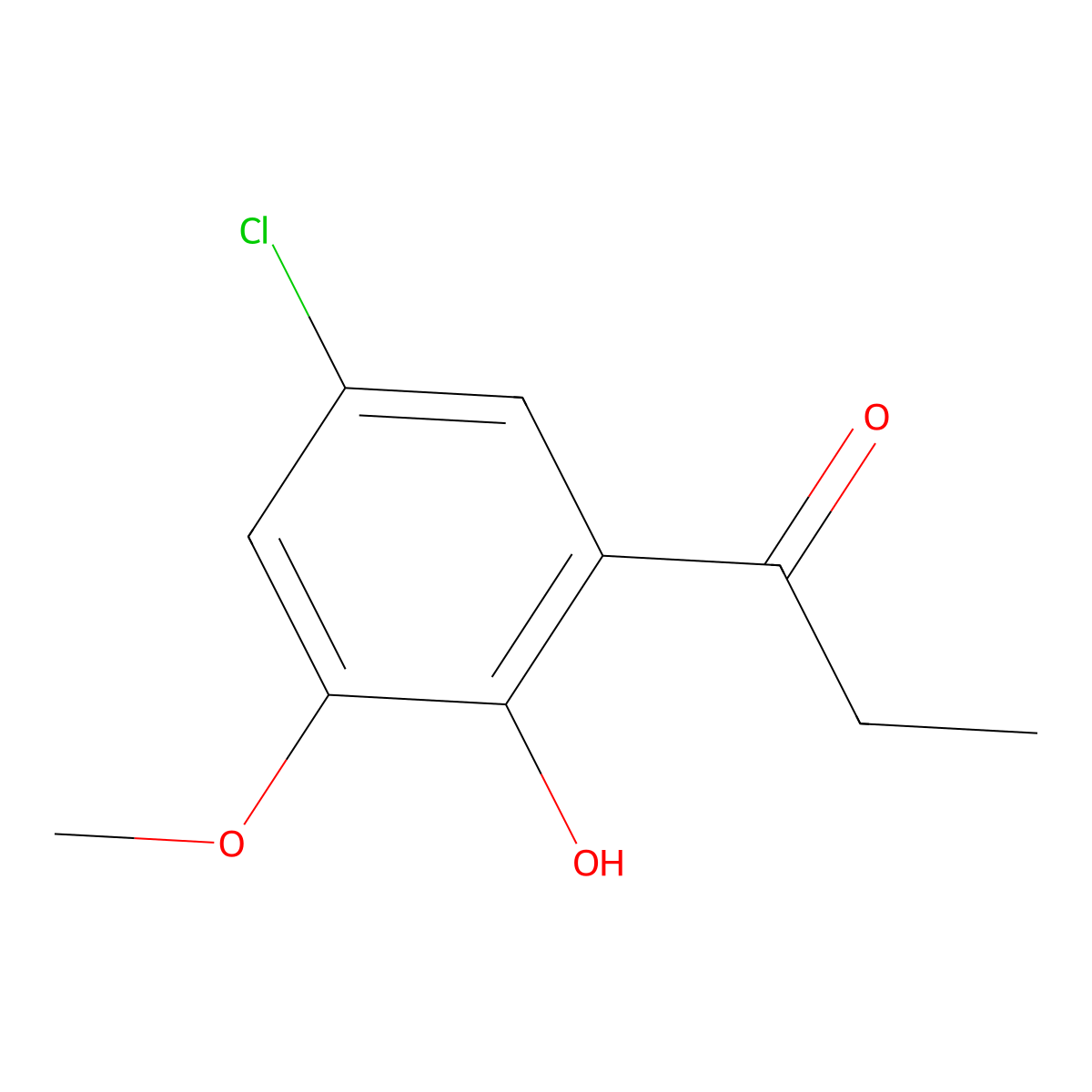 1-(5-Chloro-2-hydroxy-3-methoxyphenyl)propan-1-one molecular structure, CAS 1546999-69-2