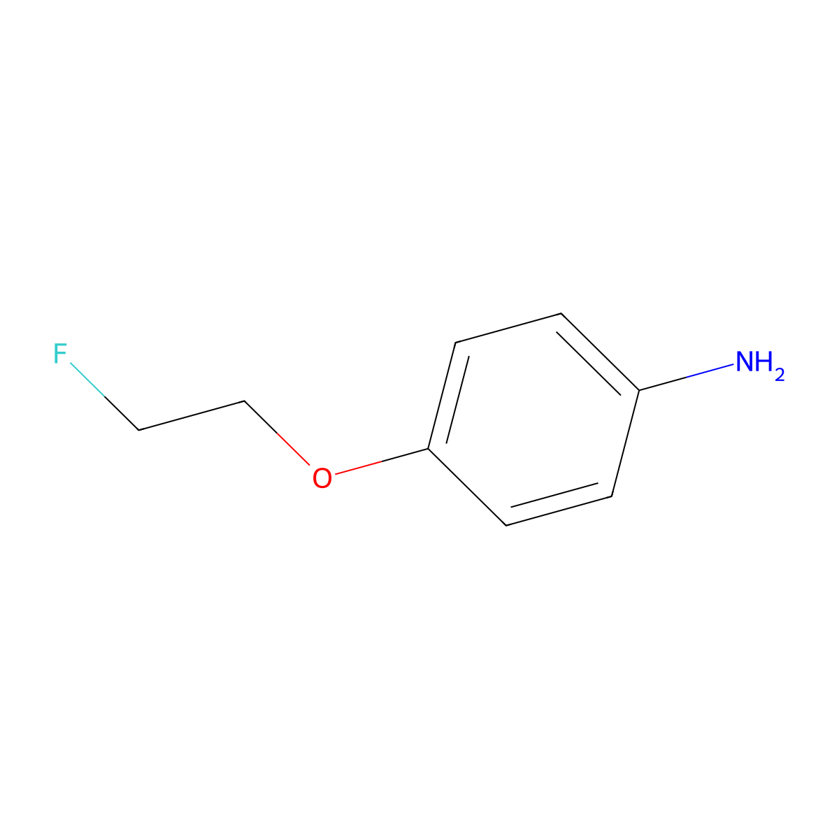 4-(2-Fluoroethoxy)aniline molecular structure, CAS 1547-12-2