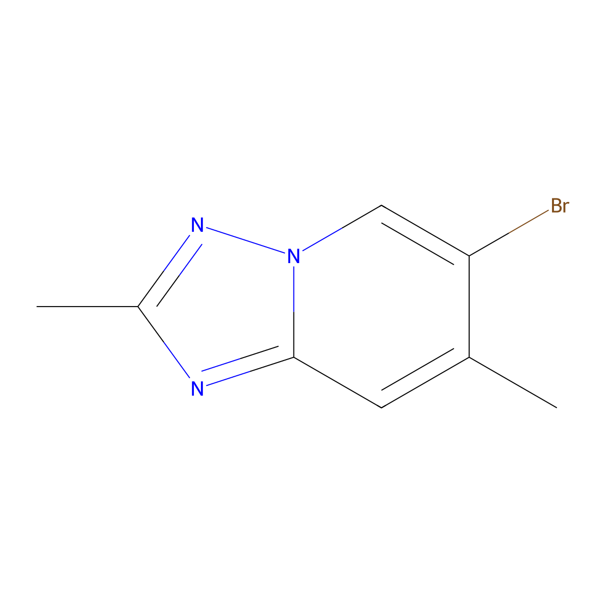 6-Bromo-2,7-dimethyl-[1,2,4]triazolo[1,5-a]pyridine molecular structure, CAS 1547000-56-5