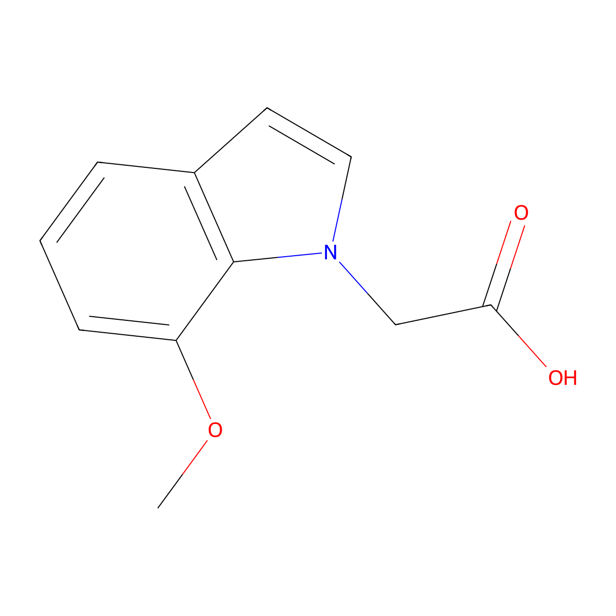 7-Methoxy-indole-1-acetic acid molecular structure, CAS 1547001-42-2
