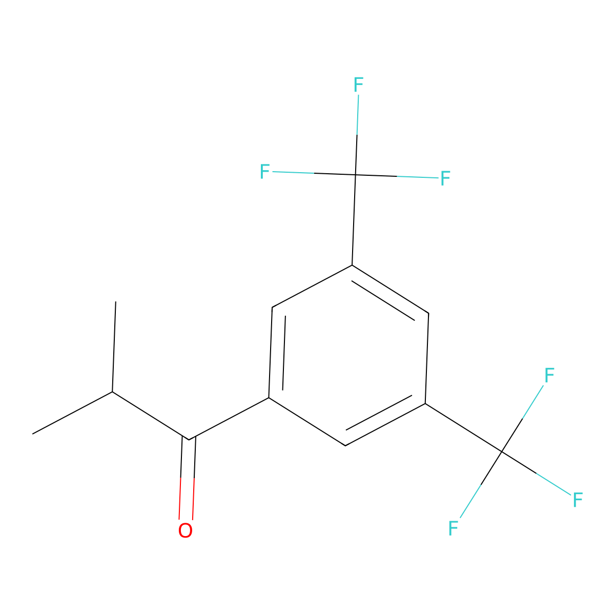 1-(3,5-Bis(trifluoromethyl)phenyl)-2-methylpropan-1-one molecular structure, CAS 1547002-12-9