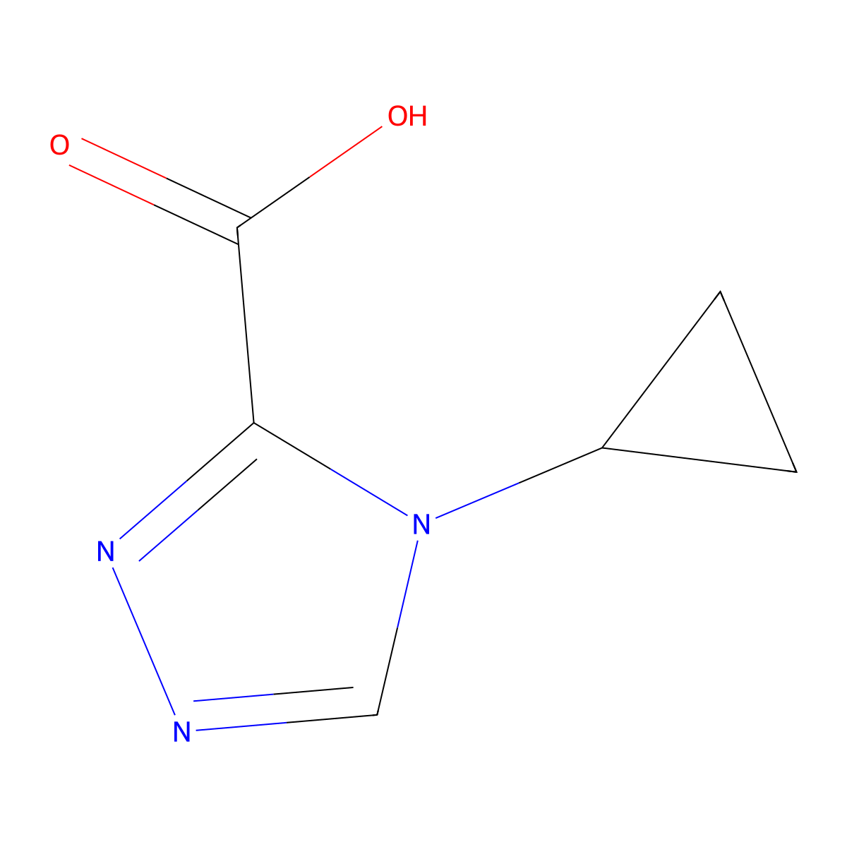 4-Cyclopropyl-4H-1,2,4-triazole-3-carboxylic acid molecular structure, CAS 1547004-36-3