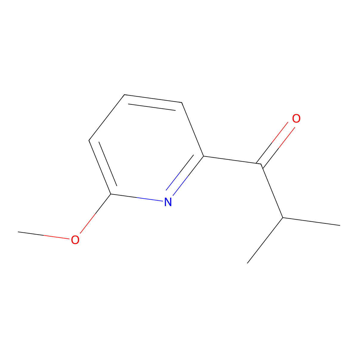 1-(6-Methoxy-2-pyridinyl)-2-methyl-1-propanone molecular structure, CAS 1547005-65-1