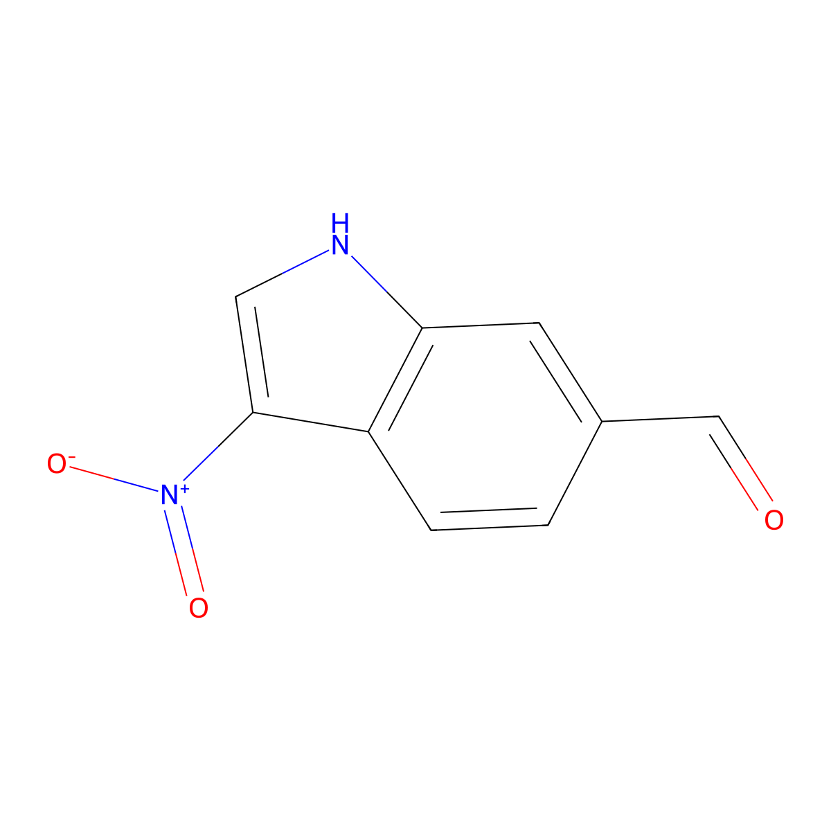 3-nitro-1H-indole-6-carbaldehyde molecular structure, CAS 1547006-76-7