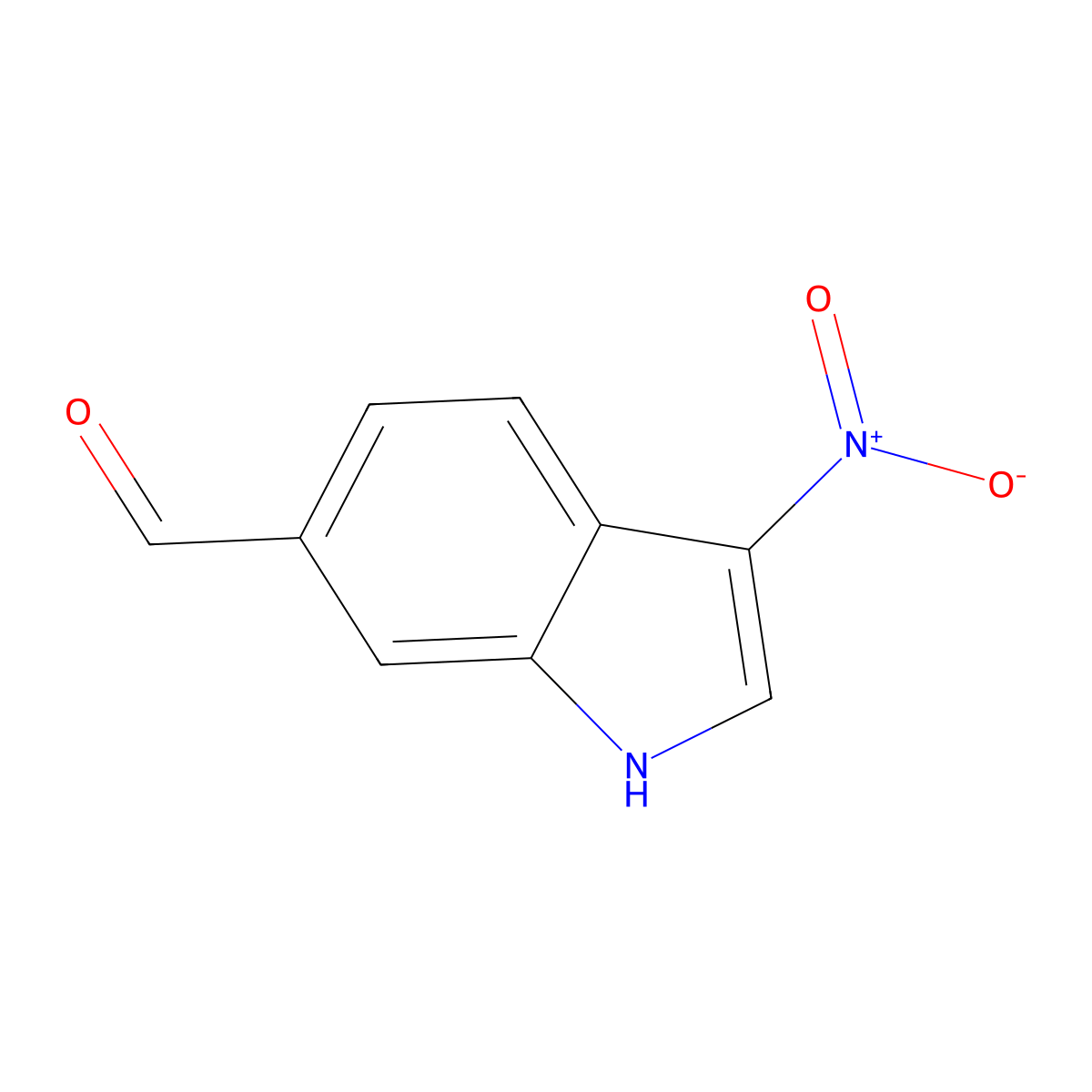 3-nitro-1H-indole-6-carbaldehyde molecular structure, CAS 1547006-76-7