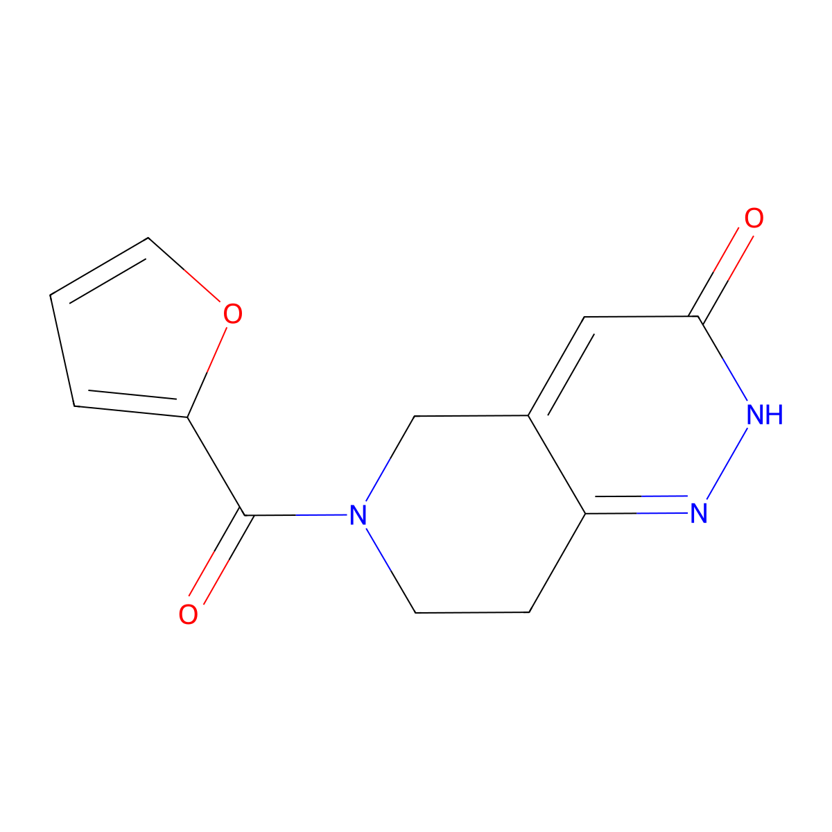 6-(2-furoyl)-5,6,7,8-tetrahydropyrido[4,3-c]pyridazin-3(2H)-one molecular structure, CAS 1547006-92-7