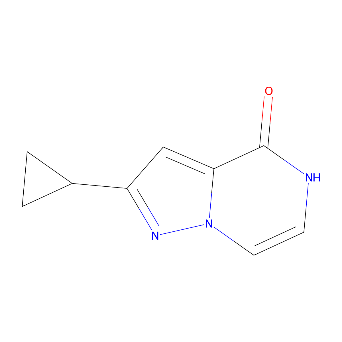 2-Cyclopropylpyrazolo[1,5-a]pyrazin-4-ol molecular structure, CAS 1547006-95-0