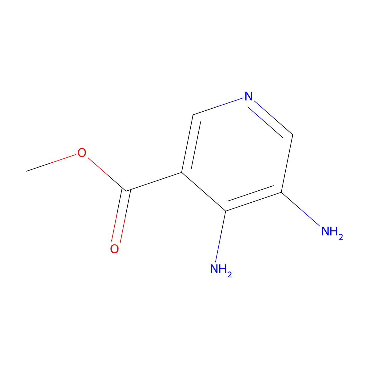 Methyl 4,5-diaminonicotinate molecular structure, CAS 1547007-21-5