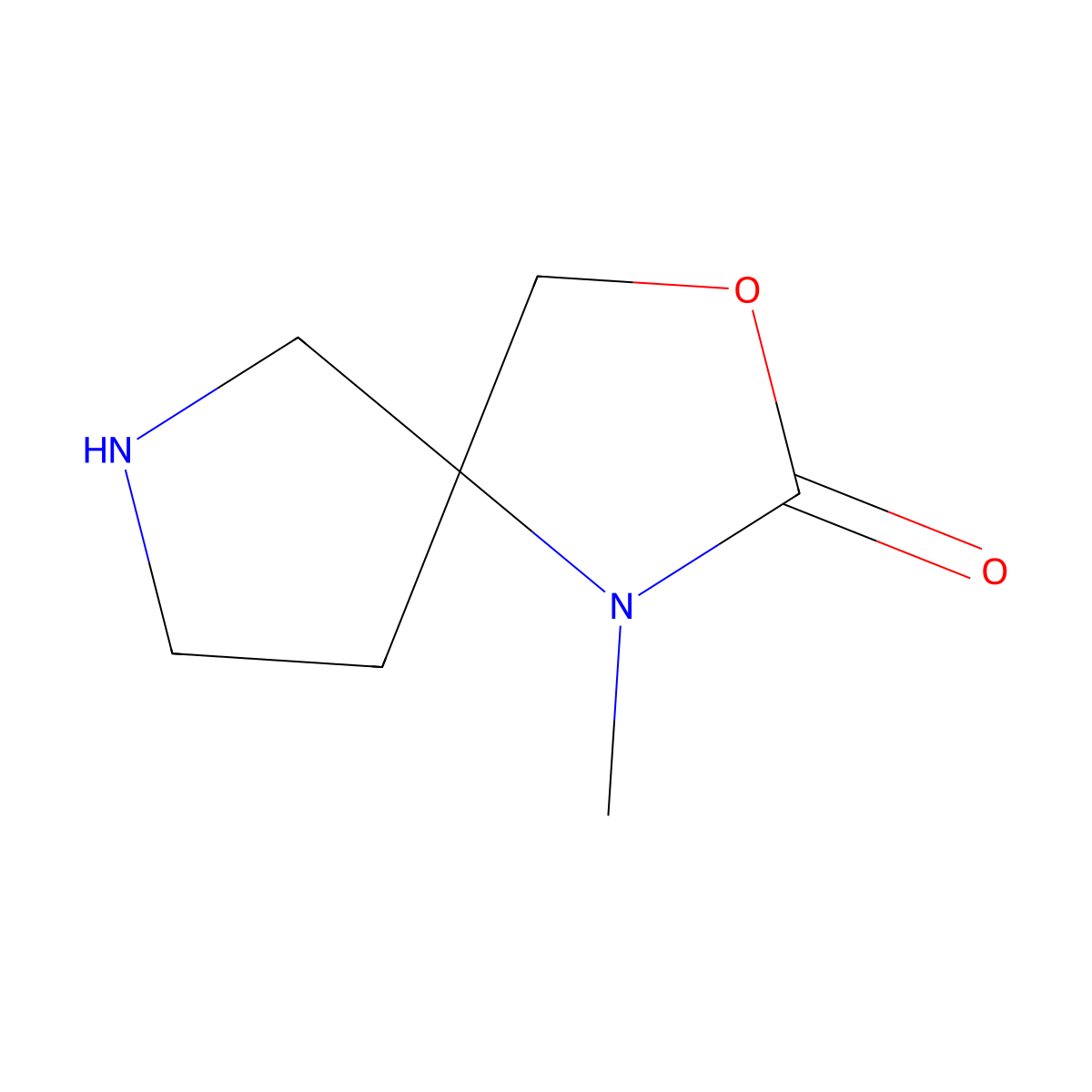 1-Methyl-3-oxa-1,7-diazaspiro[4.4]nonan-2-one molecular structure, CAS 1547007-51-1
