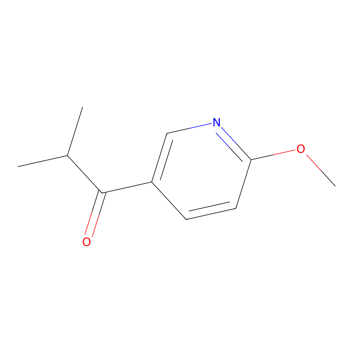 1-(6-Methoxy-3-pyridinyl)-2-methyl-1-propanone molecular structure, CAS 1547008-12-7
