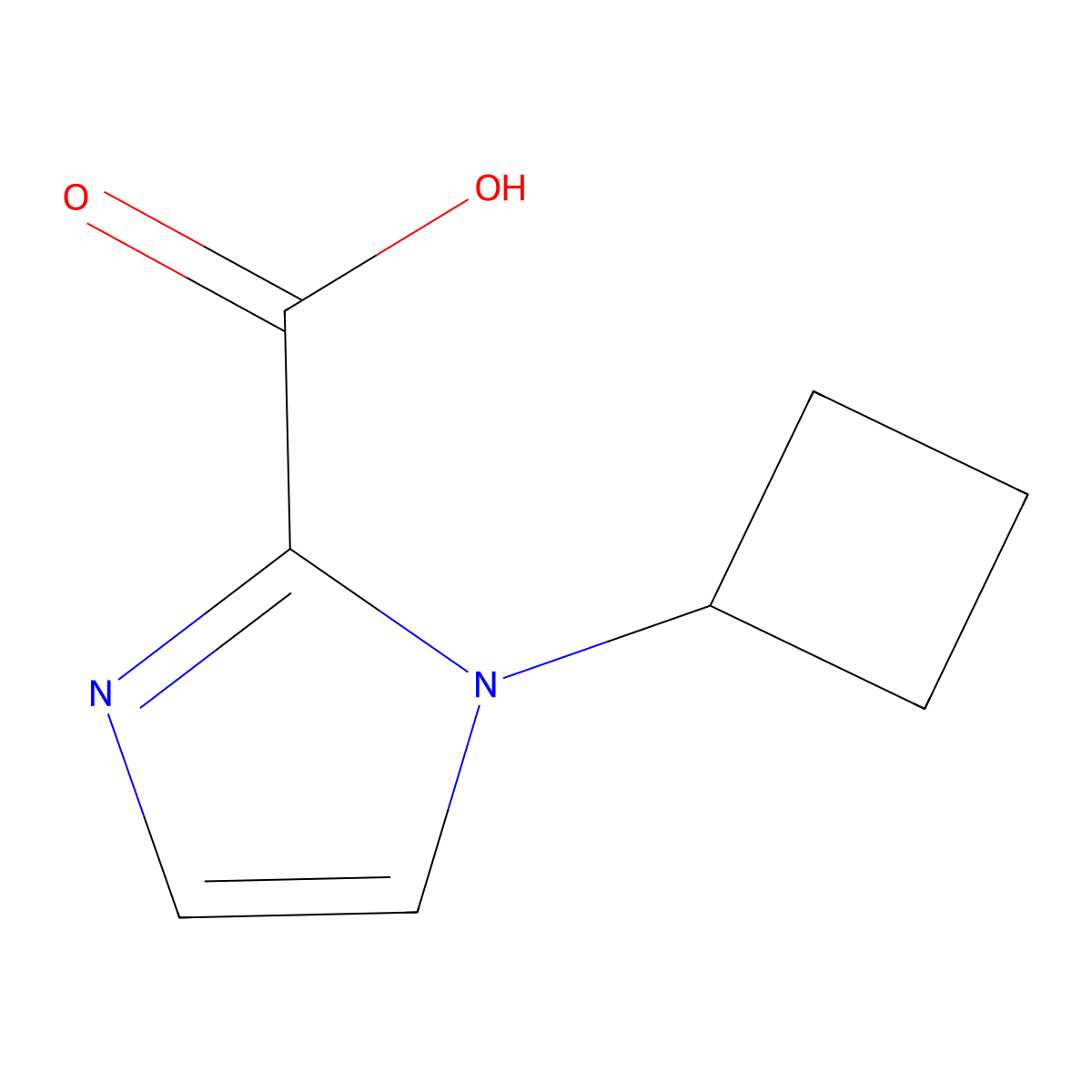 1-Cyclobutyl-1H-imidazole-2-carboxylic acid molecular structure, CAS 1547010-18-3