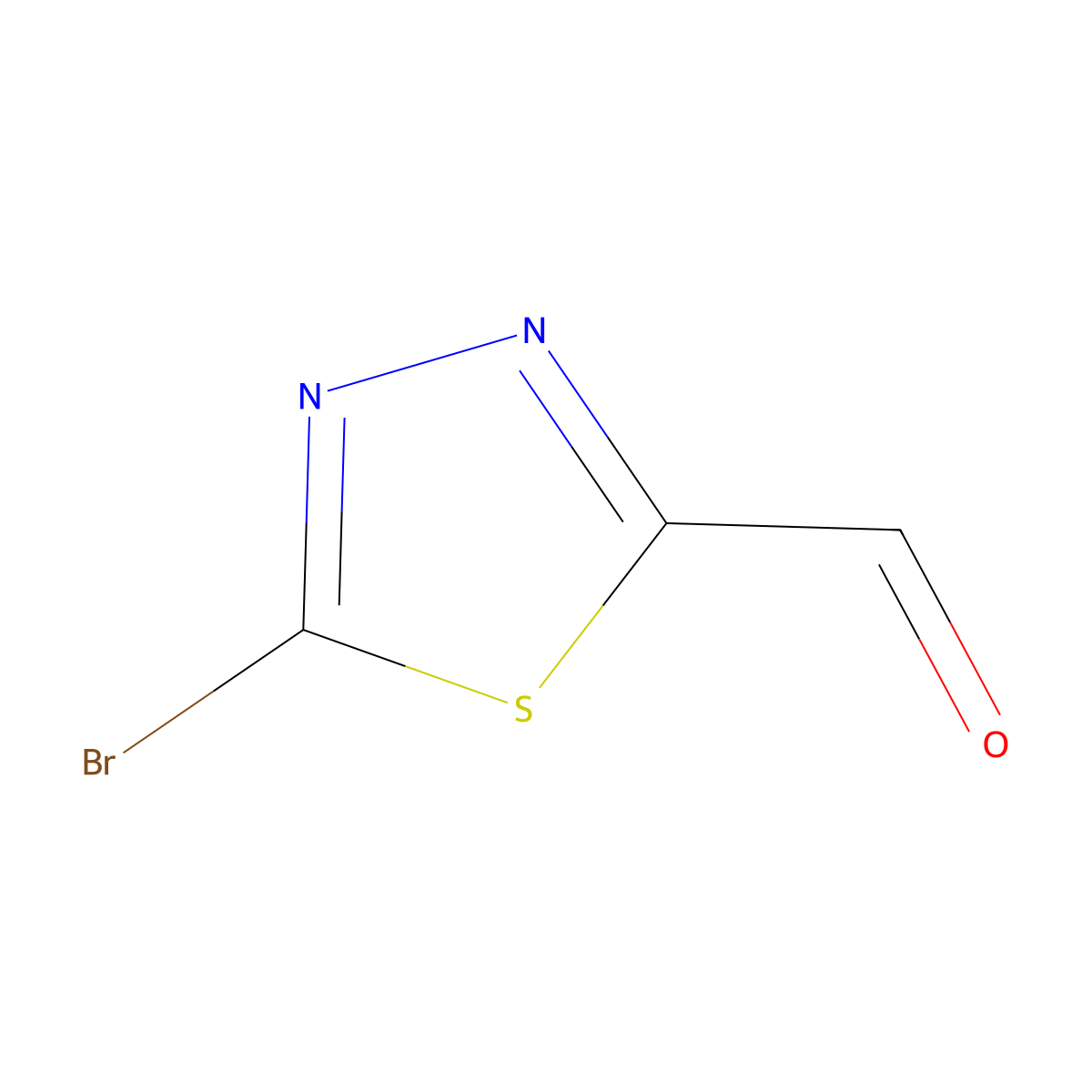 5-Bromo-1,3,4-thiadiazole-2-carbaldehyde molecular structure, CAS 1547015-45-1