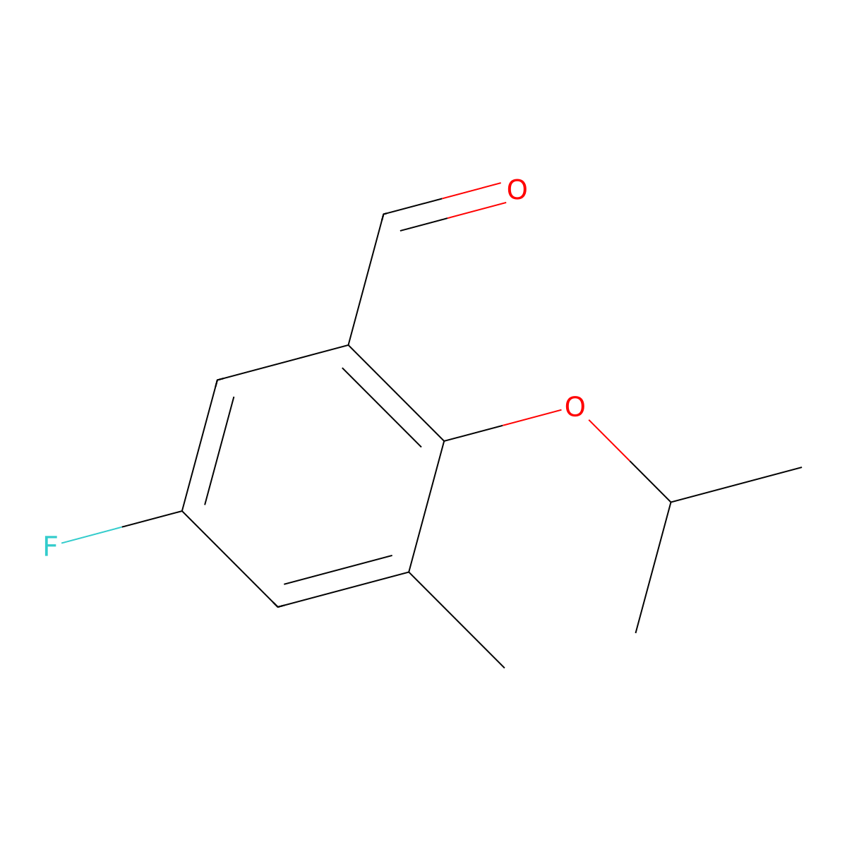 5-Fluoro-2-isopropoxy-3-methylbenzaldehyde molecular structure, CAS 1547016-37-4