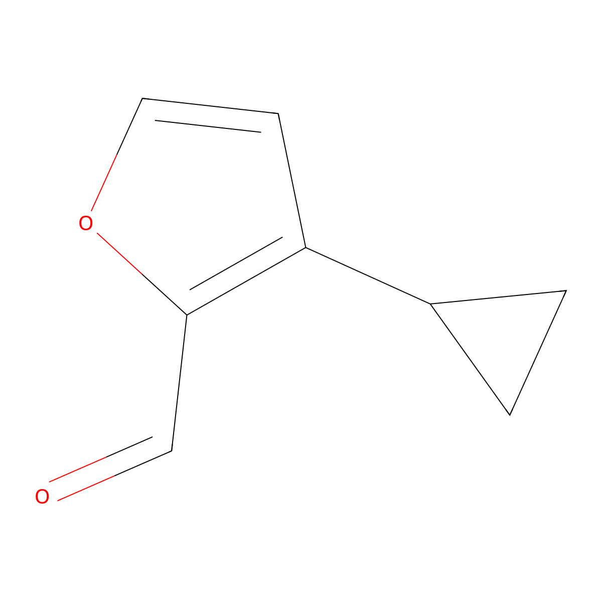 3-Cyclopropylfuran-2-carbaldehyde molecular structure, CAS 1547025-49-9