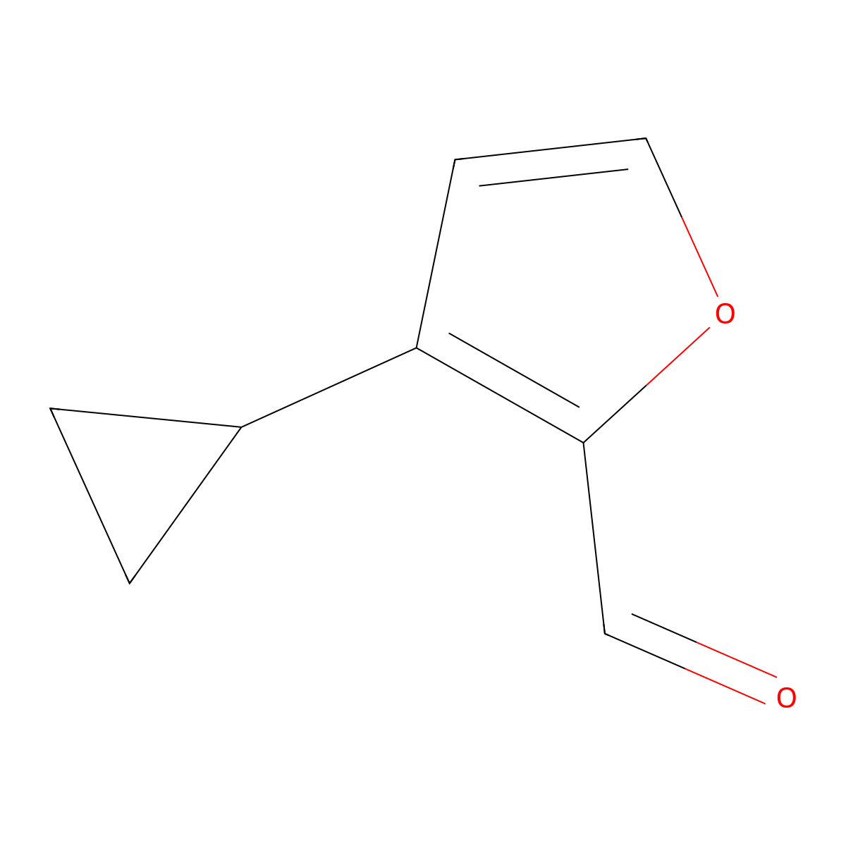 3-Cyclopropylfuran-2-carbaldehyde molecular structure, CAS 1547025-49-9