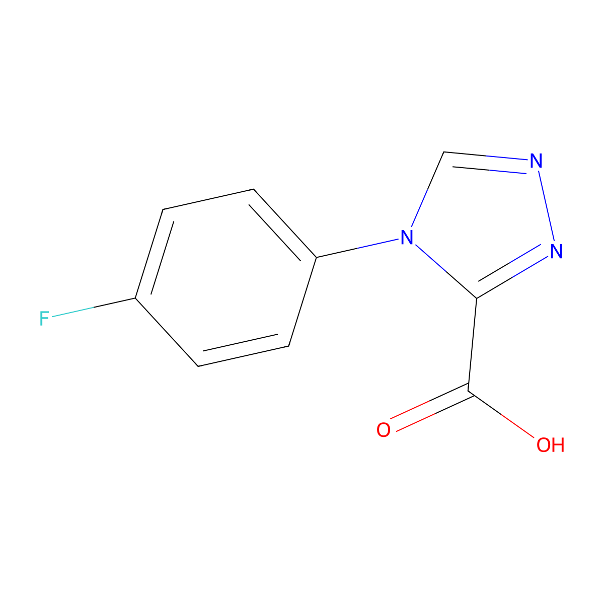 4-(4-Fluorophenyl)-4H-1,2,4-triazole-3-carboxylic acid molecular structure, CAS 1547026-08-3