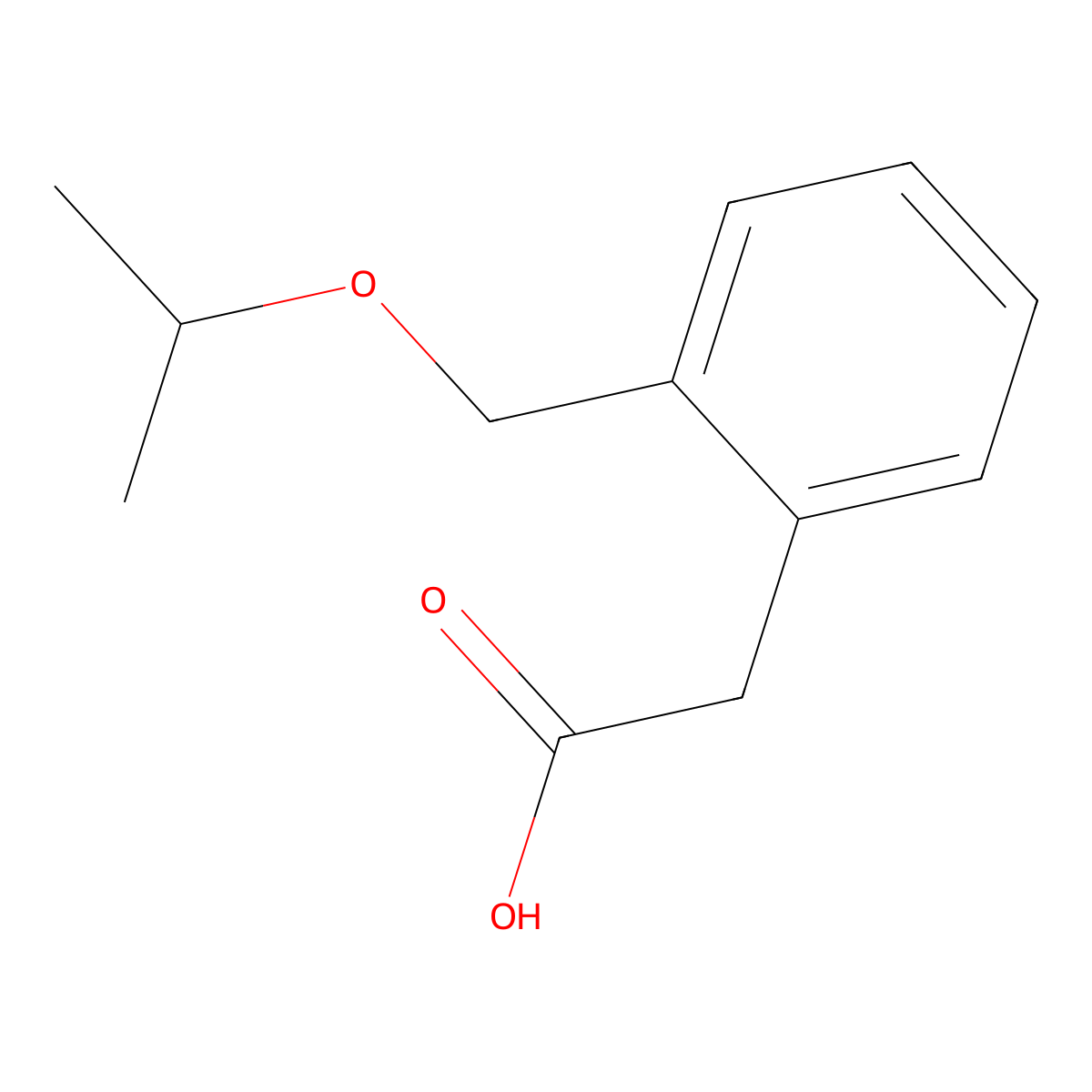 2-(2-((Propan-2-yloxy)methyl)phenyl)acetic acid molecular structure, CAS 1547026-90-3