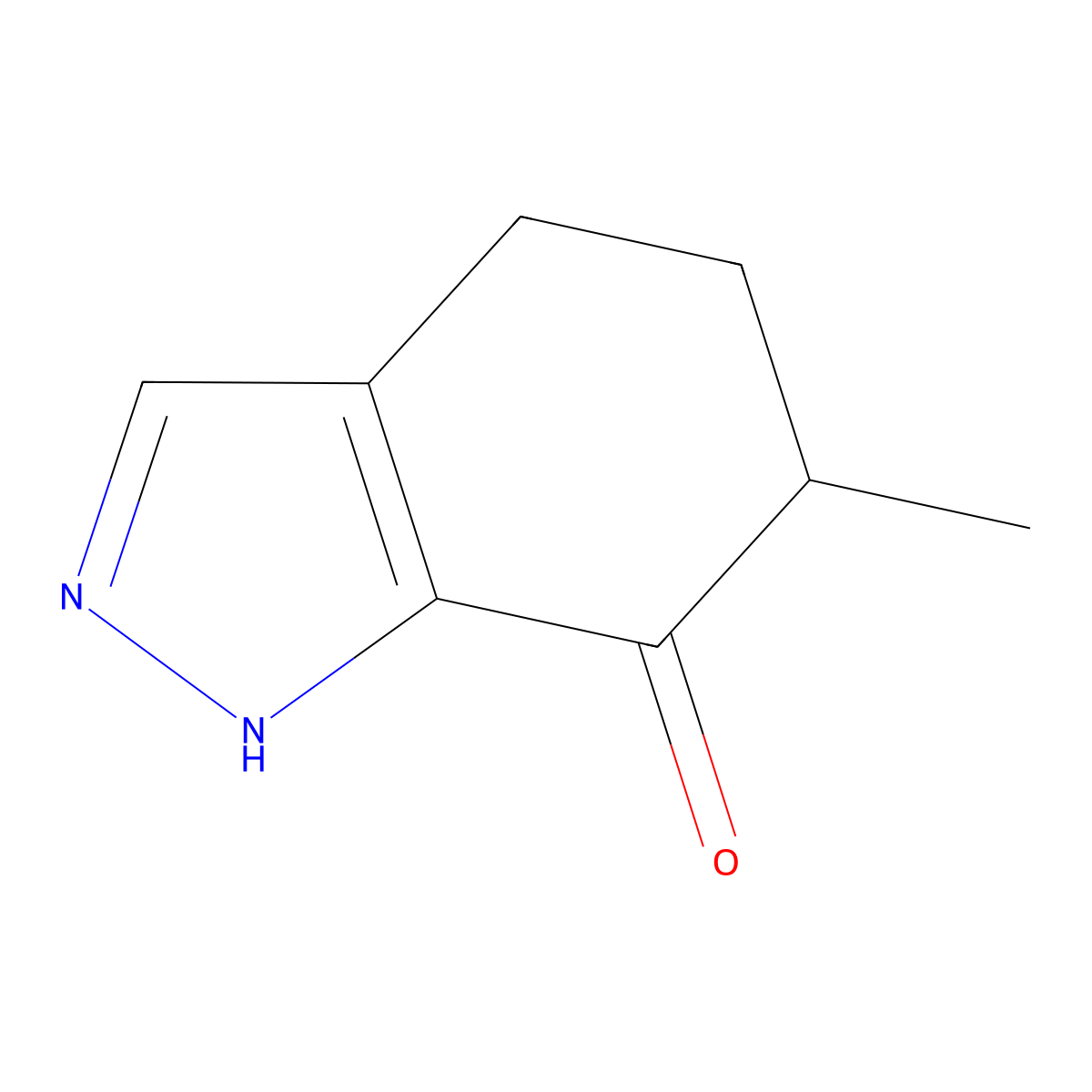 6-Methyl-1,4,5,6-tetrahydroindazol-7-one molecular structure, CAS 1547031-16-2