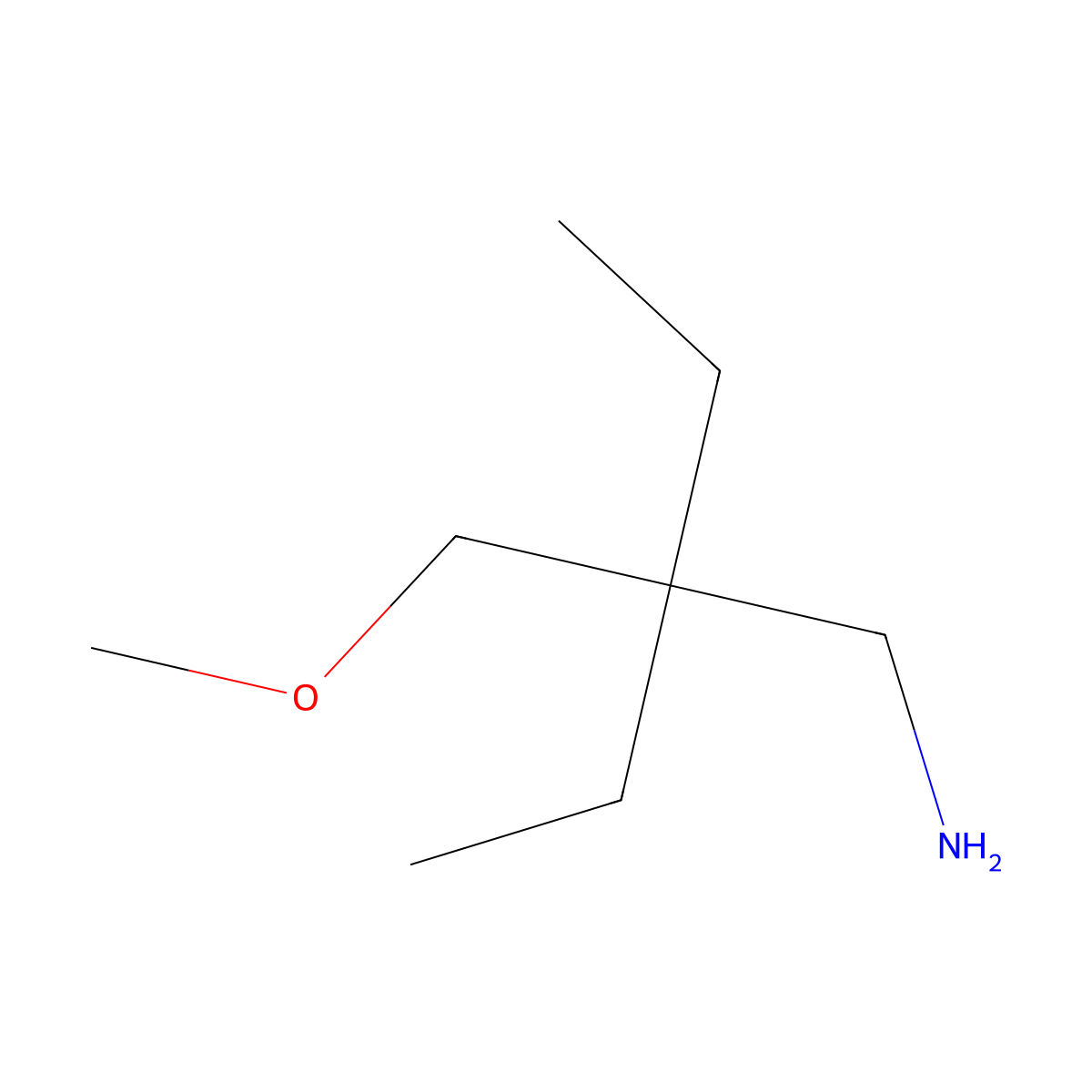 2-(Aminomethyl)-2-ethyl-1-methoxybutane molecular structure, CAS 1547034-88-7