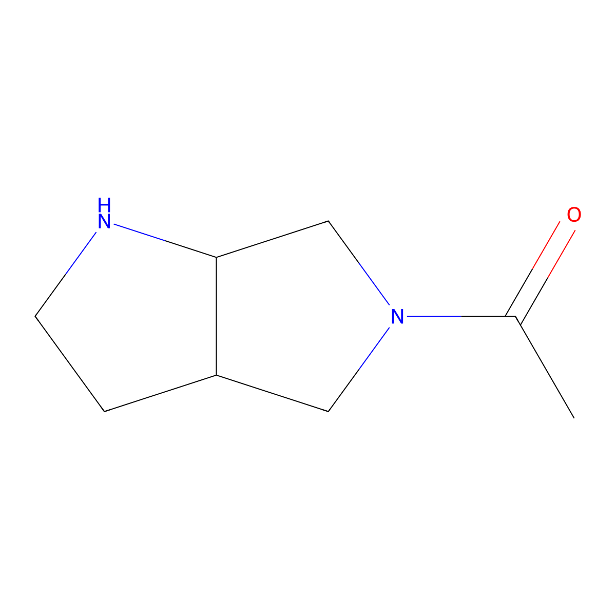 1-{Octahydropyrrolo[3,4-b]pyrrol-5-yl}ethan-1-one molecular structure, CAS 1547035-15-3