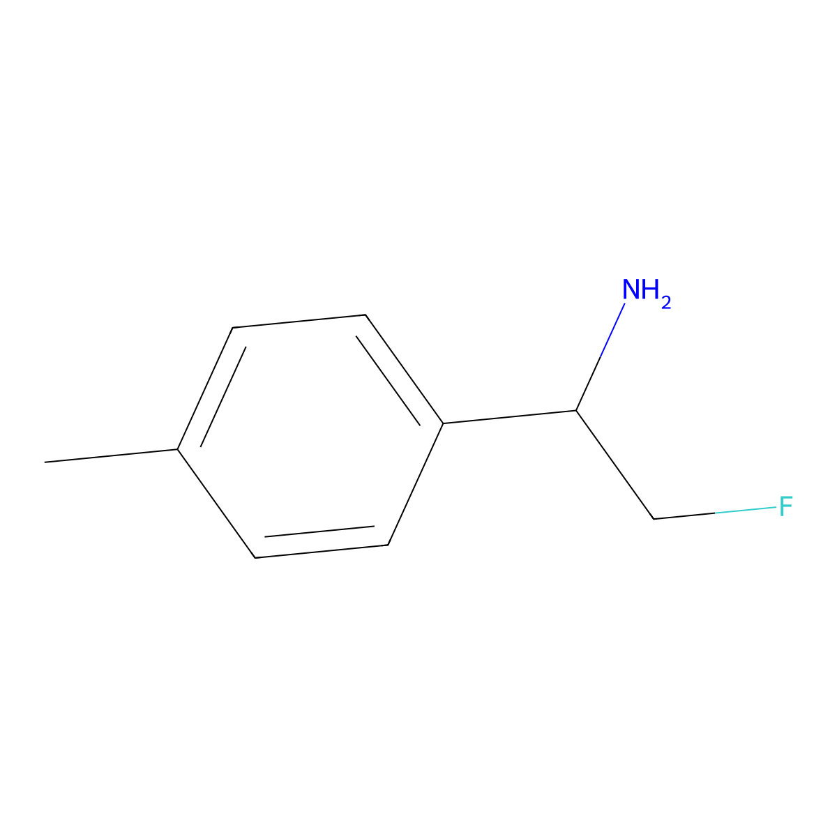 2-Fluoro-1-(4-methylphenyl)ethan-1-amine molecular structure, CAS 1547036-77-0