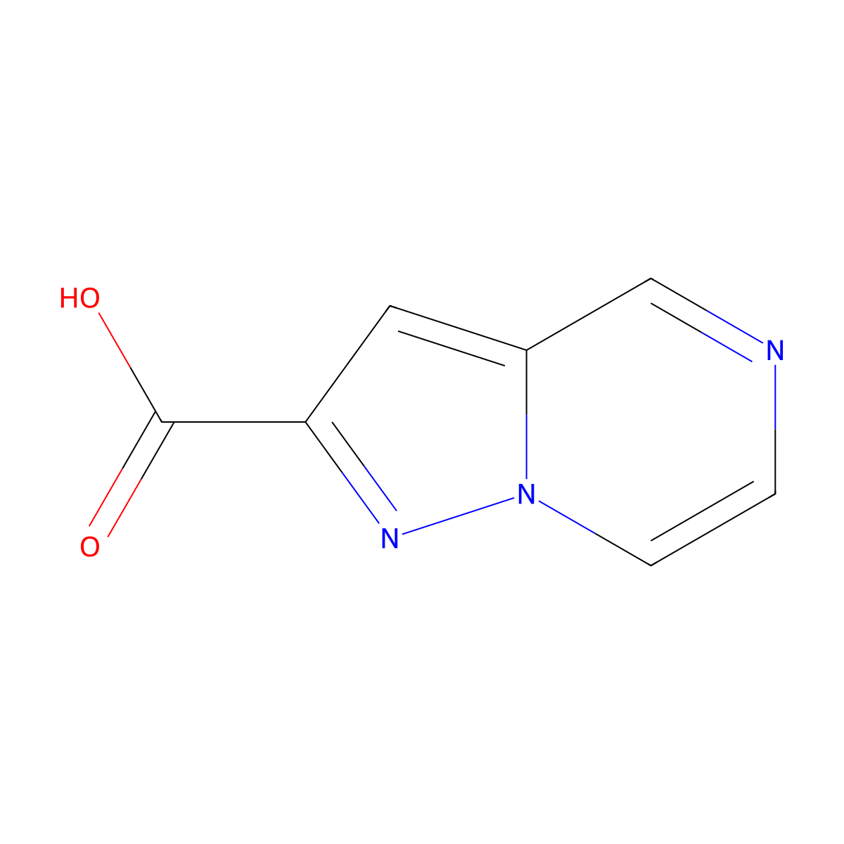 Pyrazolo(1,5-a)pyrazine-2-carboxylic acid molecular structure, CAS 1547037-20-6