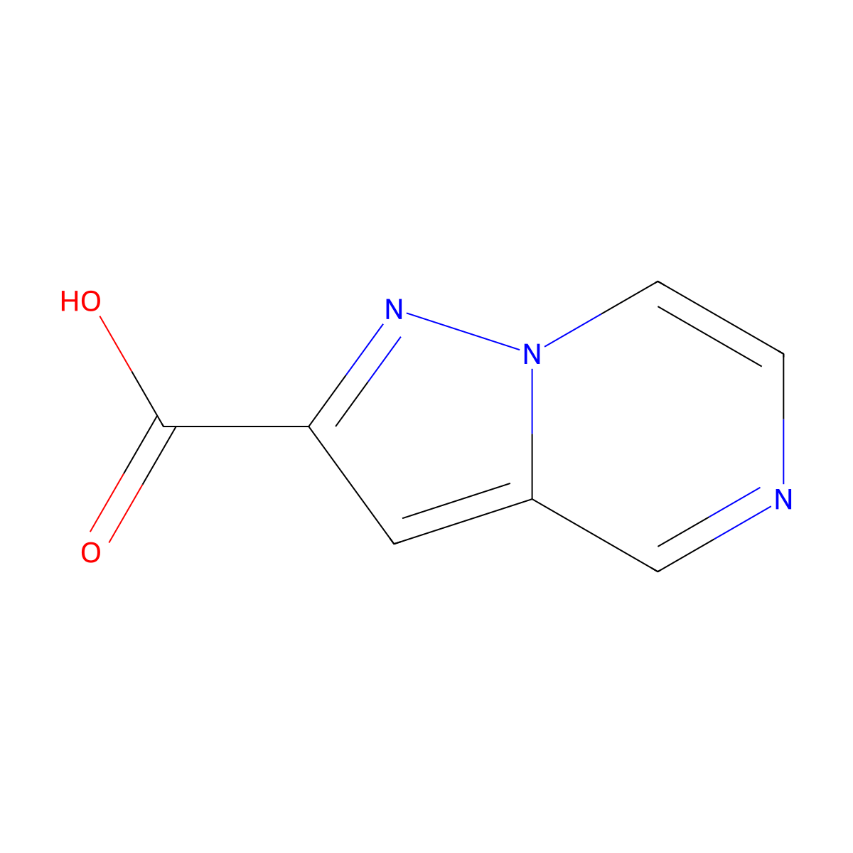 Pyrazolo(1,5-a)pyrazine-2-carboxylic acid molecular structure, CAS 1547037-20-6