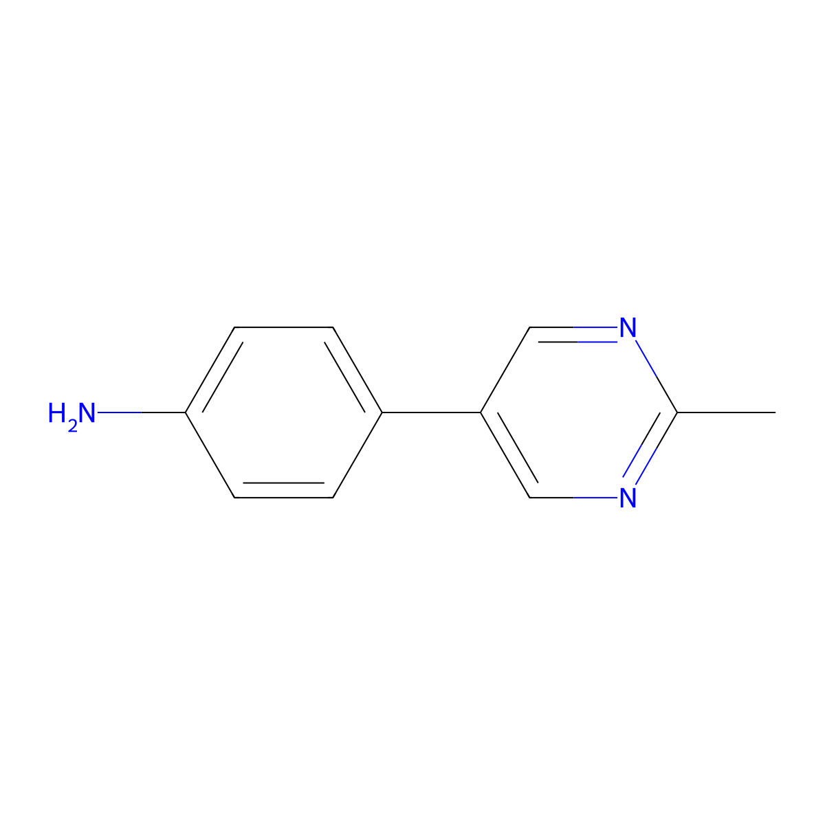 4-(2-Methylpyrimidin-5-yl)aniline molecular structure, CAS 1547037-63-7