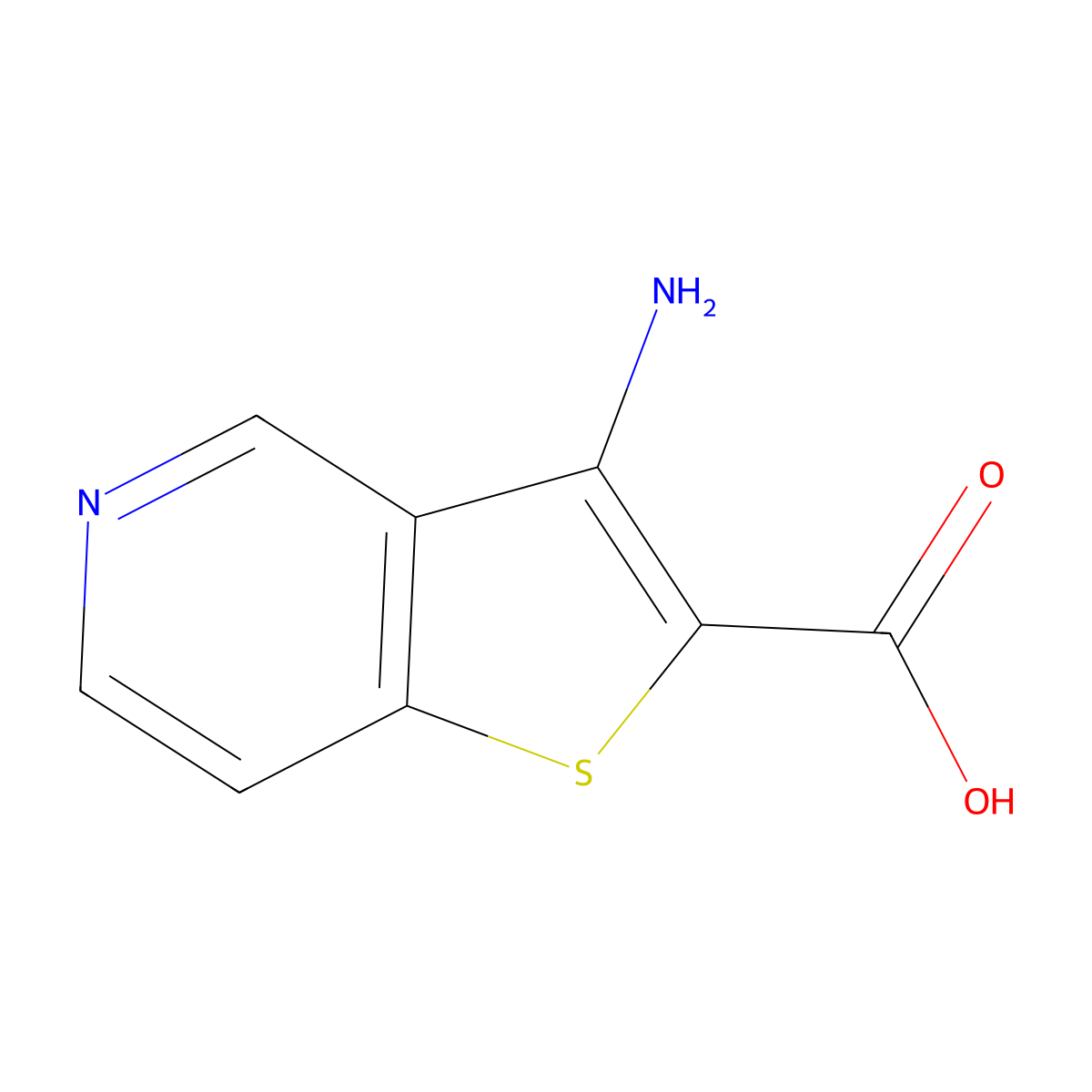 3-Aminothieno[3,2-c]pyridine-2-carboxylic acid molecular structure, CAS 1547038-26-5