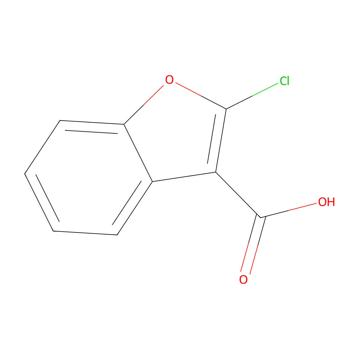 2-Chloro-1-benzofuran-3-carboxylic acid molecular structure, CAS 1547038-75-4