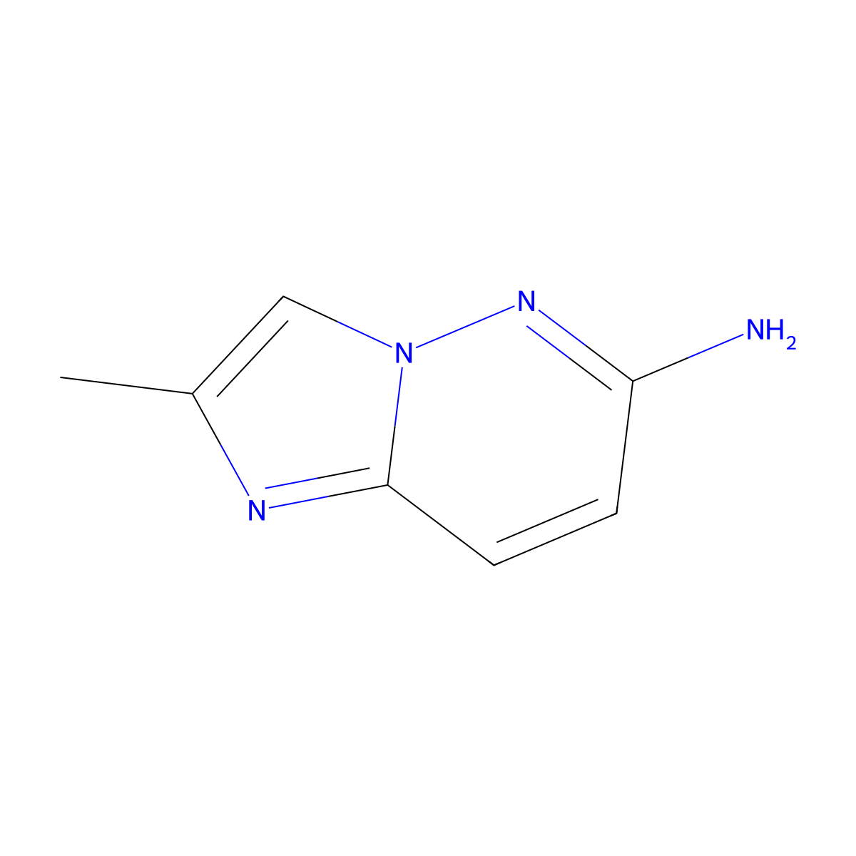 2-Methylimidazo[1,2-b]pyridazin-6-amine molecular structure, CAS 154704-35-5