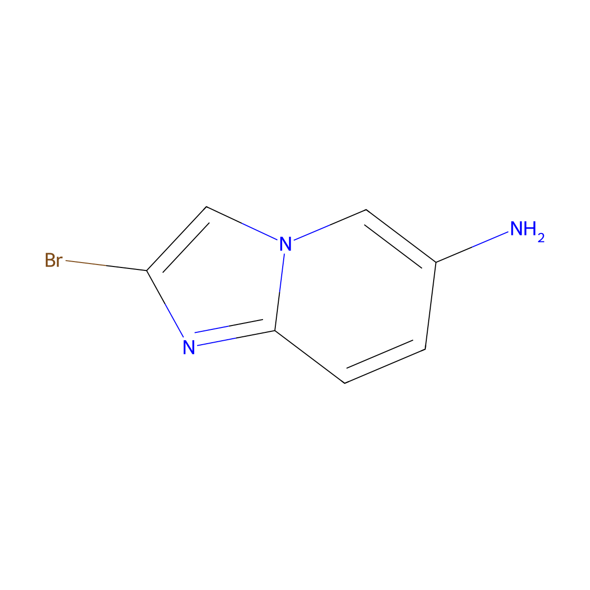 2-Bromoimidazo[1,2-a]pyridin-6-amine molecular structure, CAS 1547040-86-7