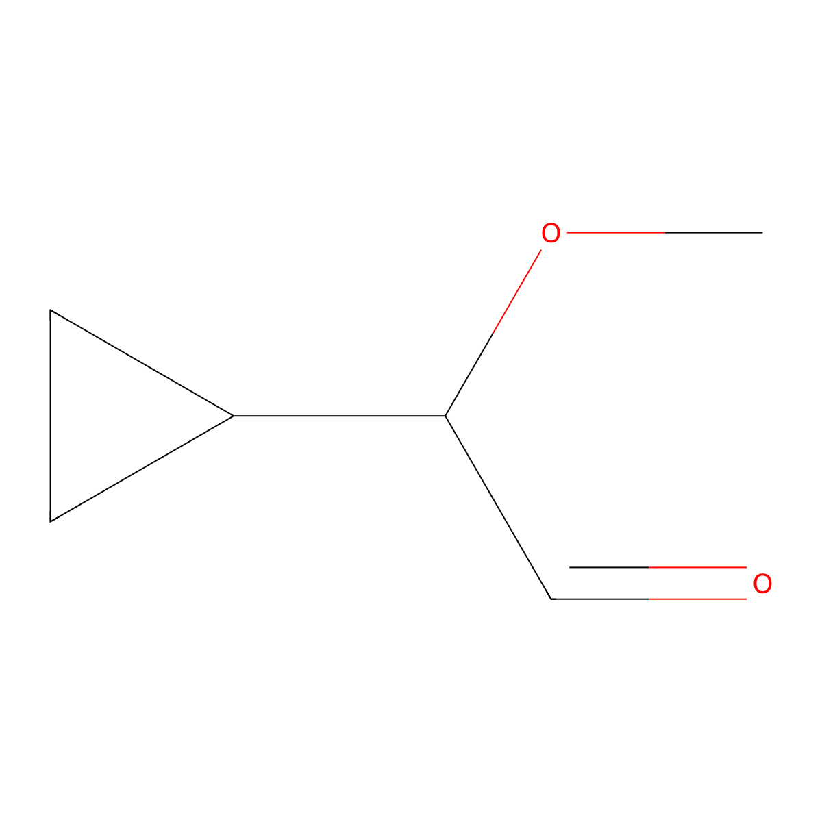 2-Cyclopropyl-2-methoxyacetaldehyde molecular structure, CAS 1547041-10-0