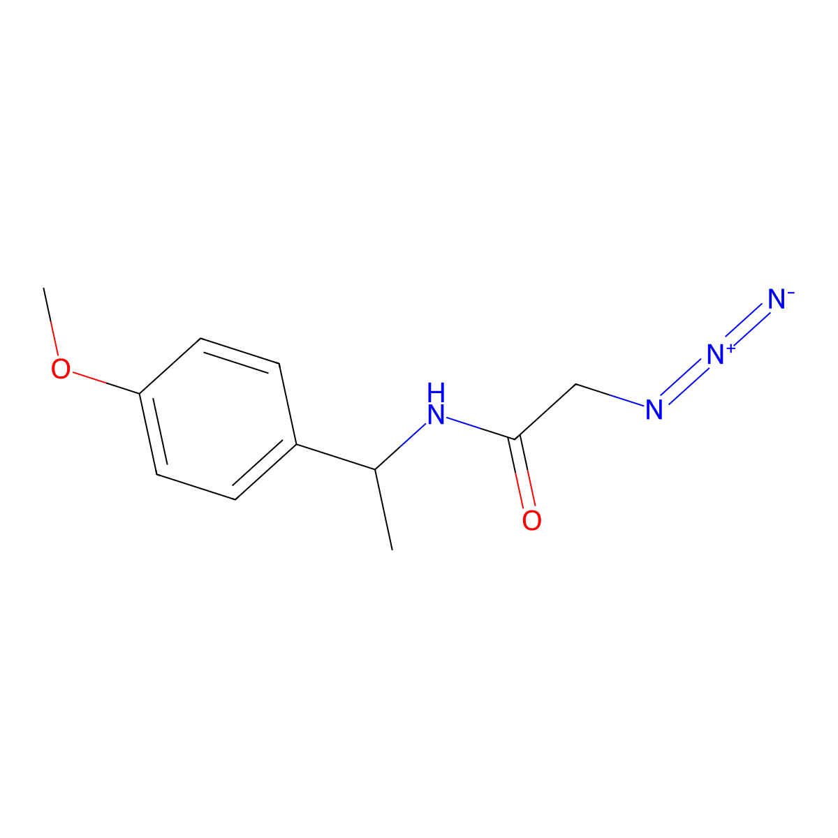 2-azido-N-[1-(4-methoxyphenyl)ethyl]acetamide molecular structure, CAS 1547046-46-7