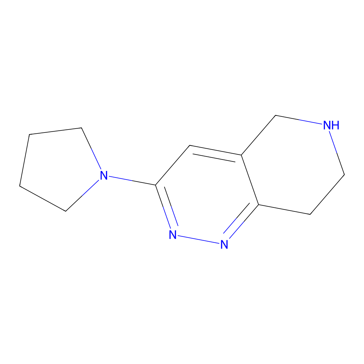 3-(Pyrrolidin-1-yl)-5,6,7,8-tetrahydropyrido[4,3-c]pyridazine molecular structure, CAS 1547046-98-9
