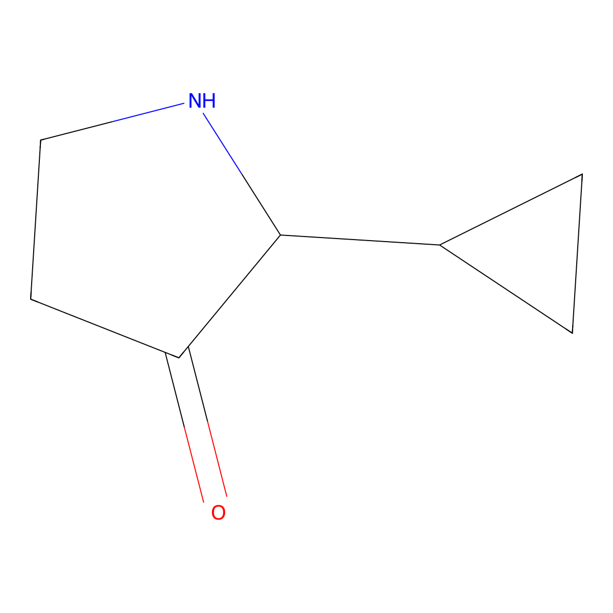 2-Cyclopropylpyrrolidin-3-one molecular structure, CAS 1547048-32-7