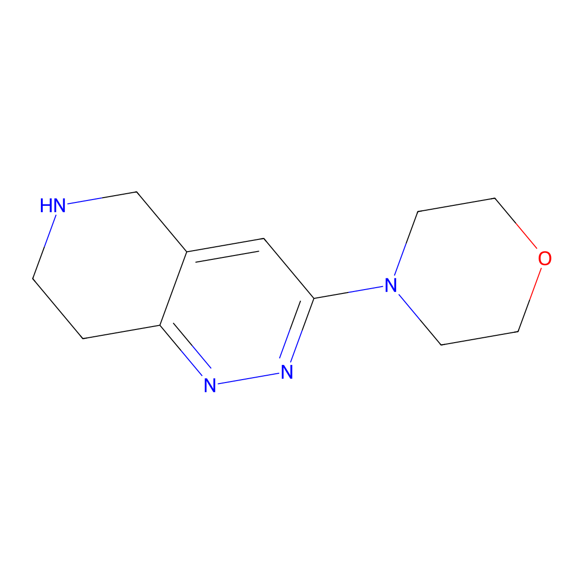 4-(5,6,7,8-Tetrahydropyrido[4,3-c]pyridazin-3-yl)morpholine molecular structure, CAS 1547050-61-2
