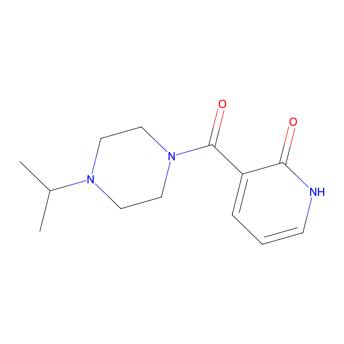 3-(4-isopropylpiperazine-1-carbonyl)pyridin-2(1H)-one molecular structure, CAS 1547050-64-5