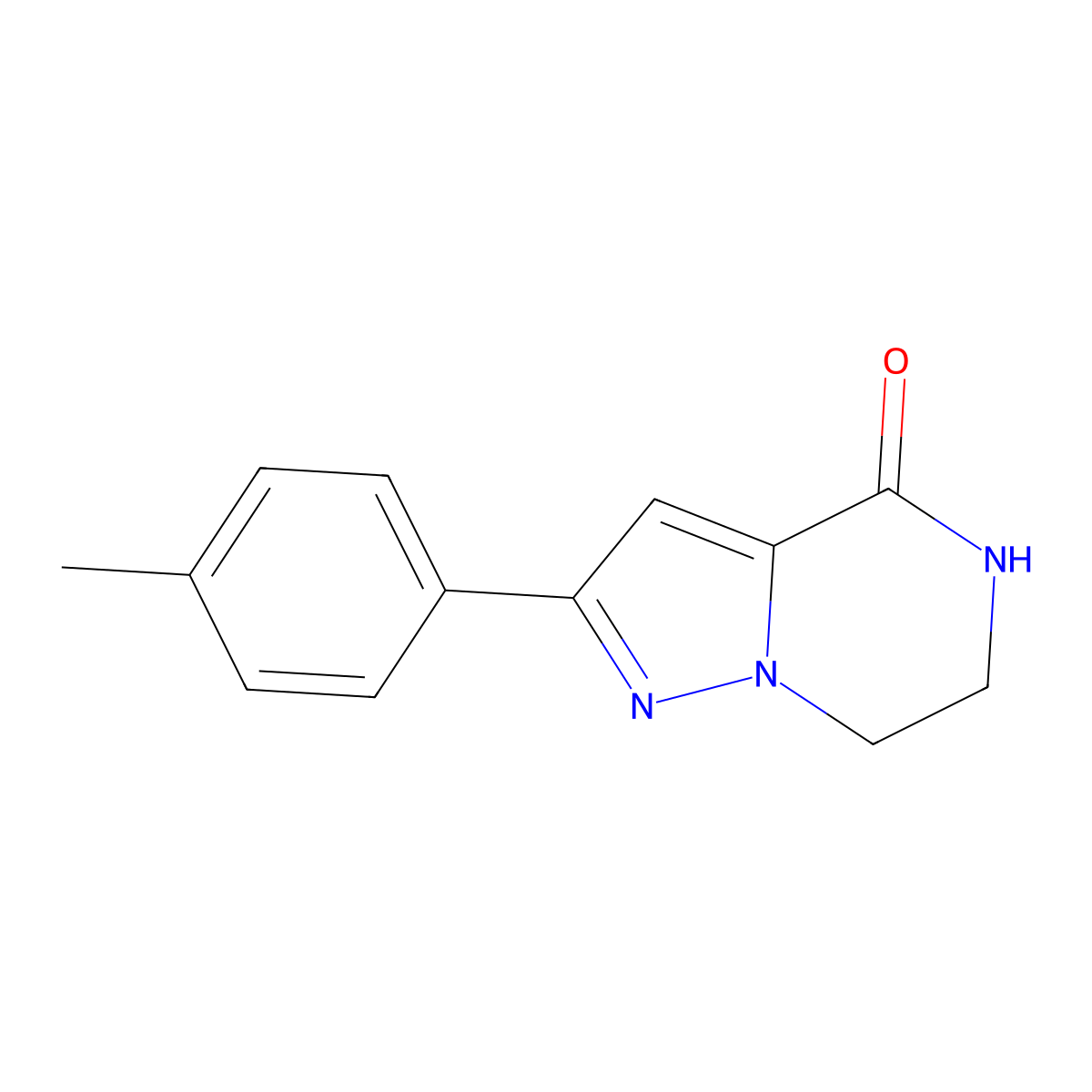 2-p-Tolyl-6,7-dihydro-5H-pyrazolo[1,5-a]pyrazin-4-one molecular structure, CAS 1547050-69-0