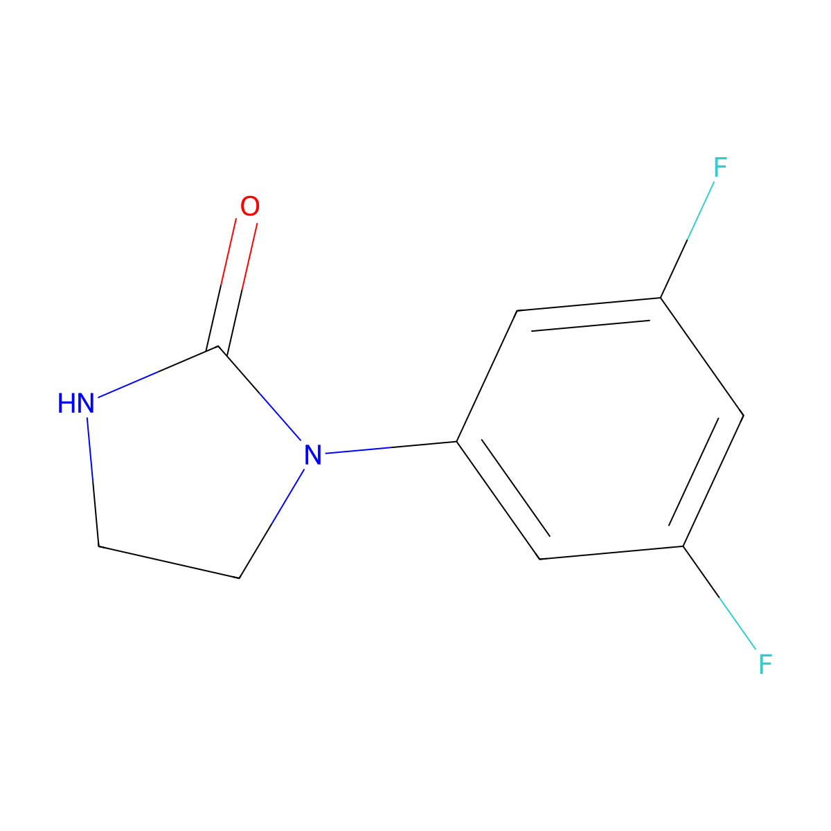 1-(3,5-Difluorophenyl)-imidazolidin-2-one molecular structure, CAS 1547051-49-9