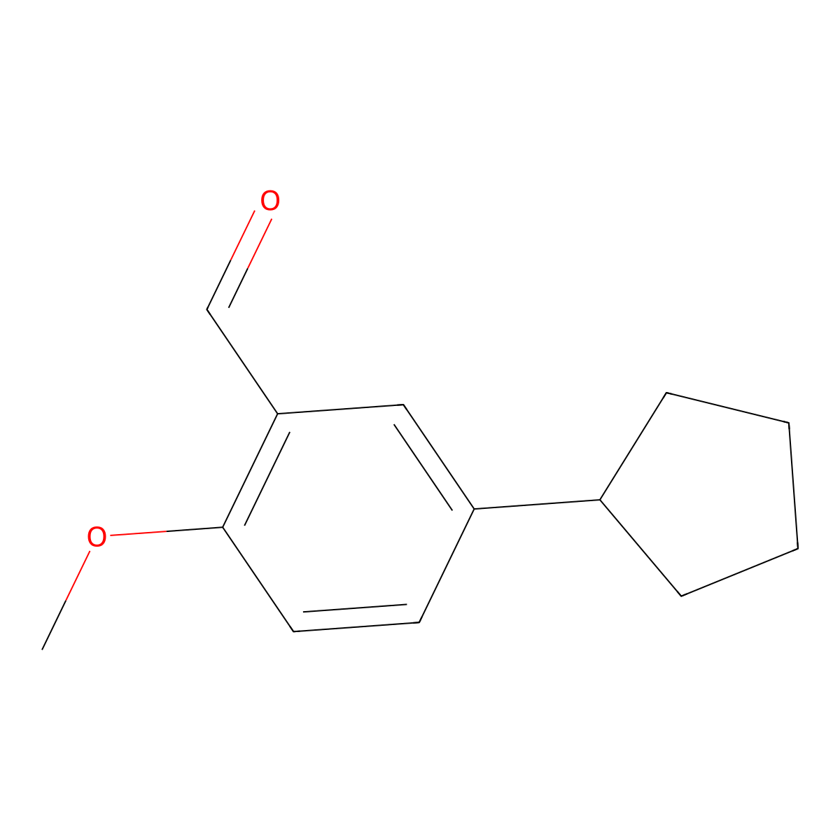 5-Cyclopentyl-2-methoxybenzaldehyde molecular structure, CAS 1547053-08-6