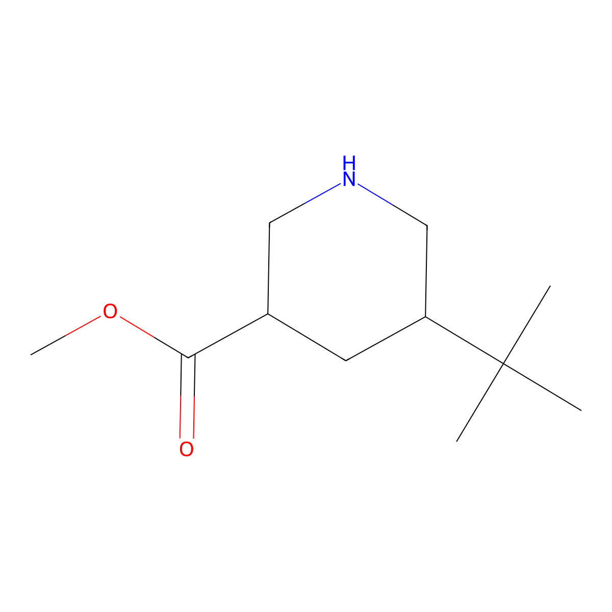Methyl 5-tert-butylpiperidine-3-carboxylate molecular structure, CAS 1547055-64-0