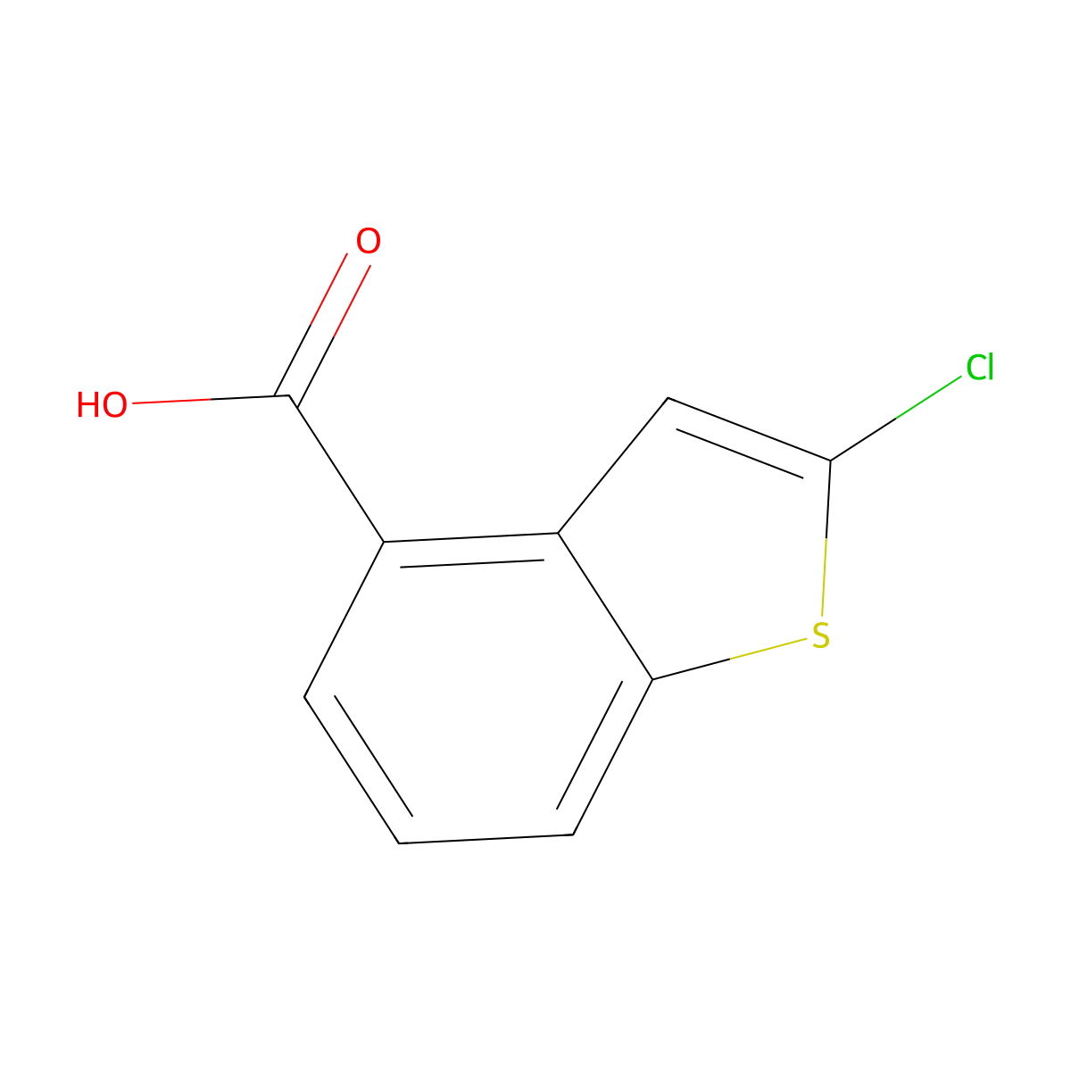 2-Chlorobenzo[b]thiophene-4-carboxylic acid molecular structure, CAS 1547056-24-5