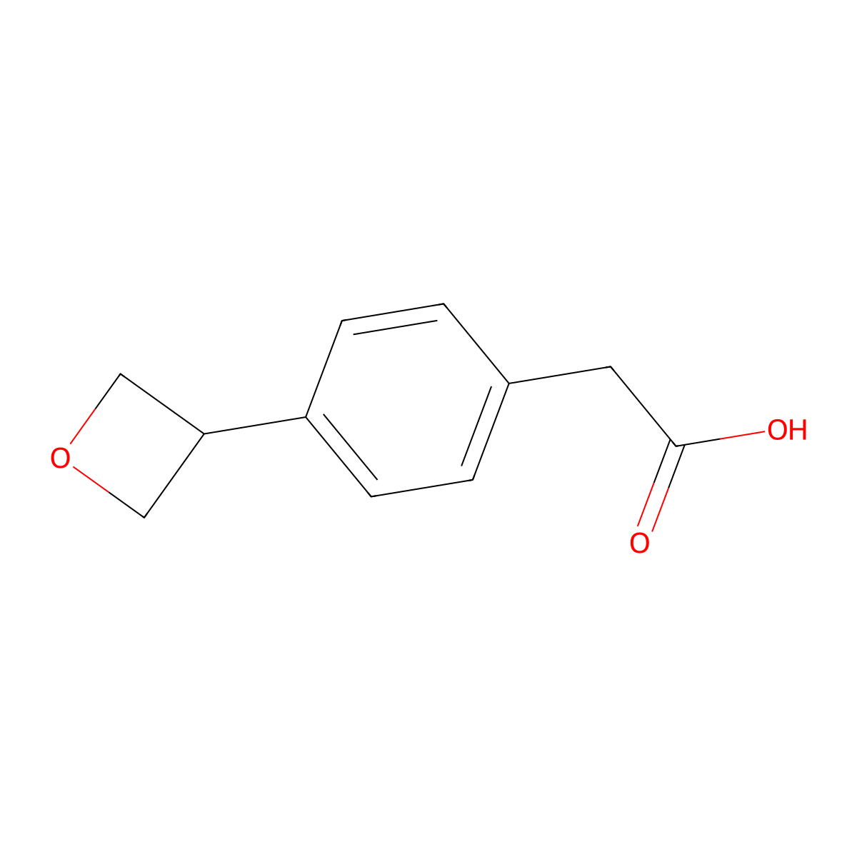 2-(4-(Oxetan-3-yl)phenyl)acetic acid molecular structure, CAS 1547059-04-0