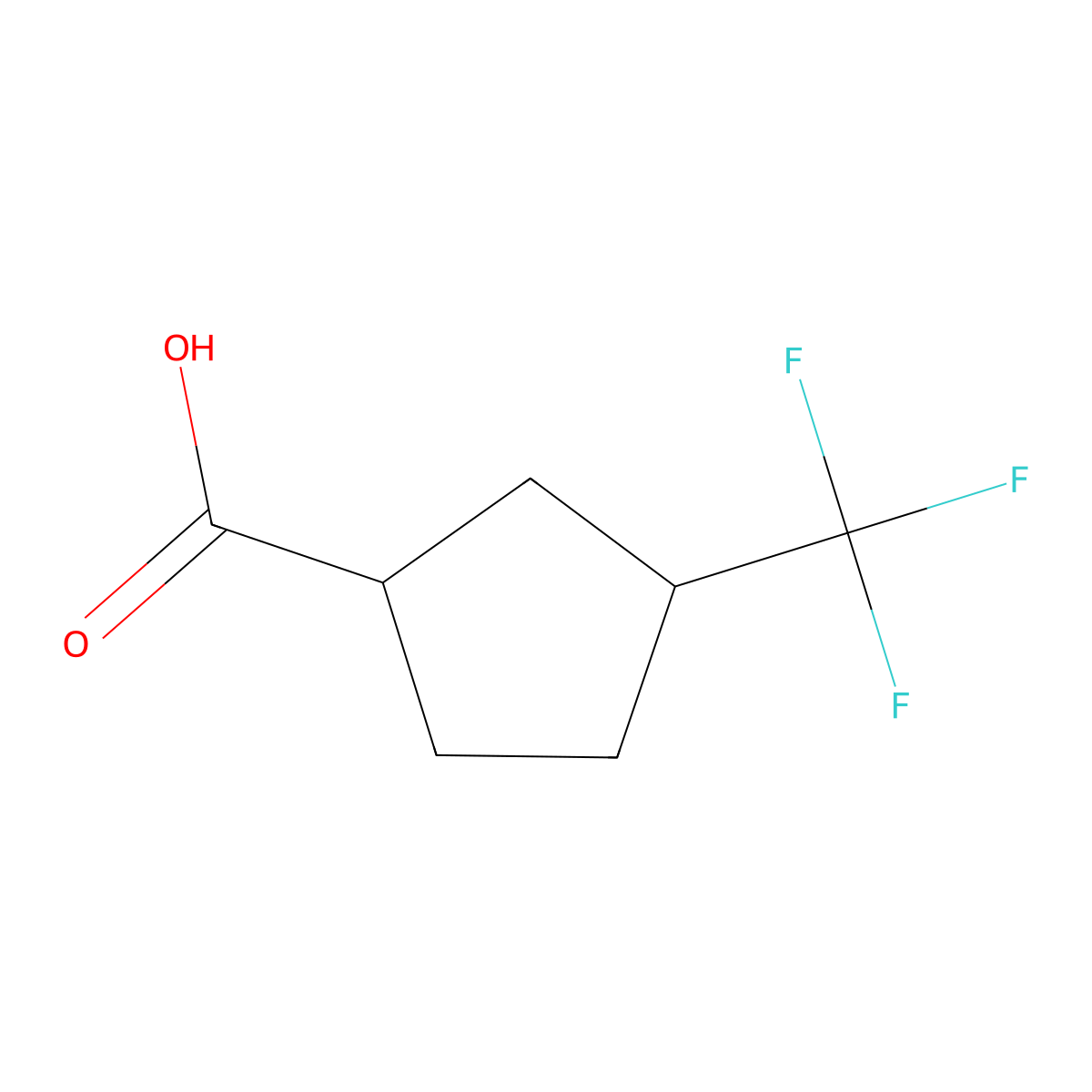3-(Trifluoromethyl)cyclopentane-1-carboxylic acid molecular structure, CAS 1547061-05-1
