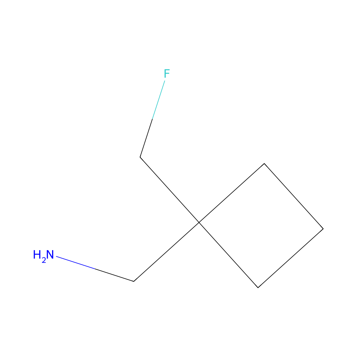 1-[1-(Fluoromethyl)cyclobutyl]methanamine molecular structure, CAS 1547065-26-8
